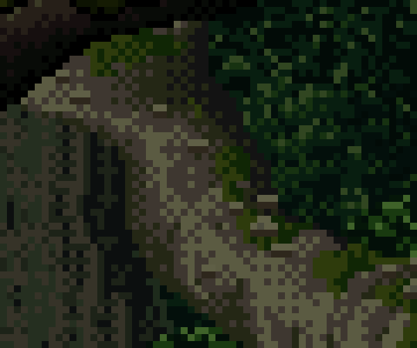 the grey limb in the mossy pool at 10×