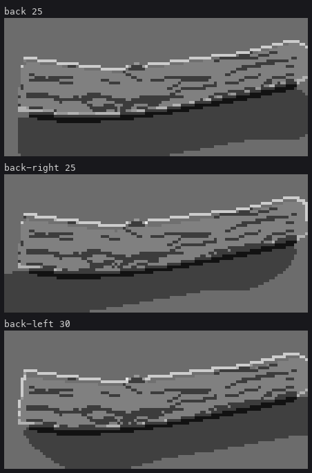 back-lit logs: the rim is the only light