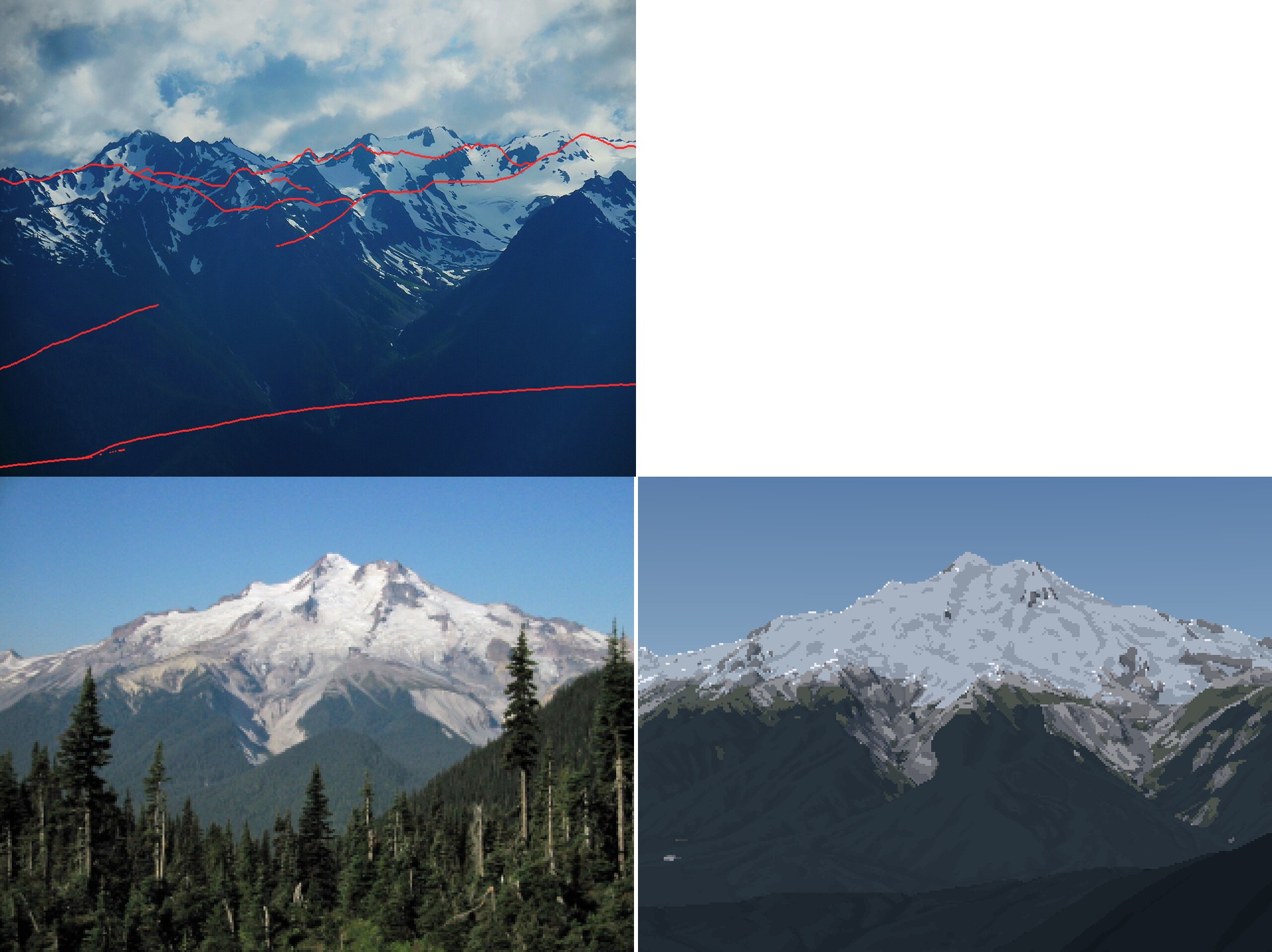 Olympus fit (top, failed) and Glacier Peak a1 (bottom).