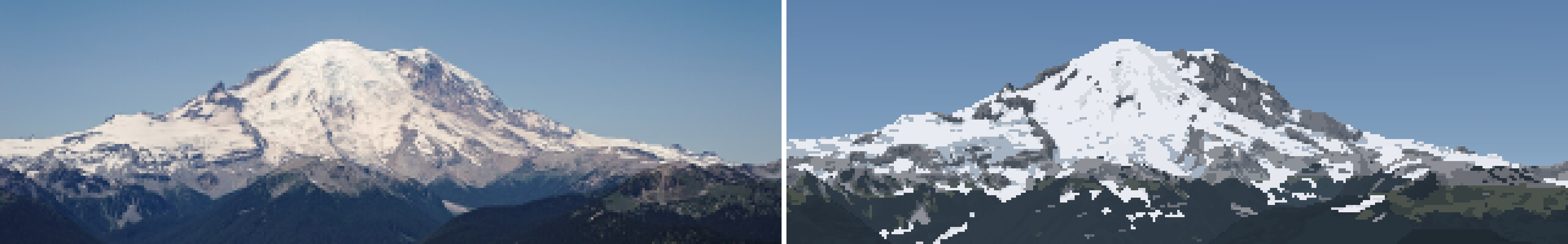 Rainier v16, crop: photo, then painting.